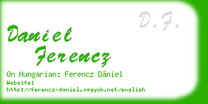daniel ferencz business card